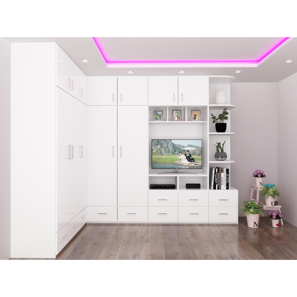 Bộ nội thất nhựa Vinco Hồng