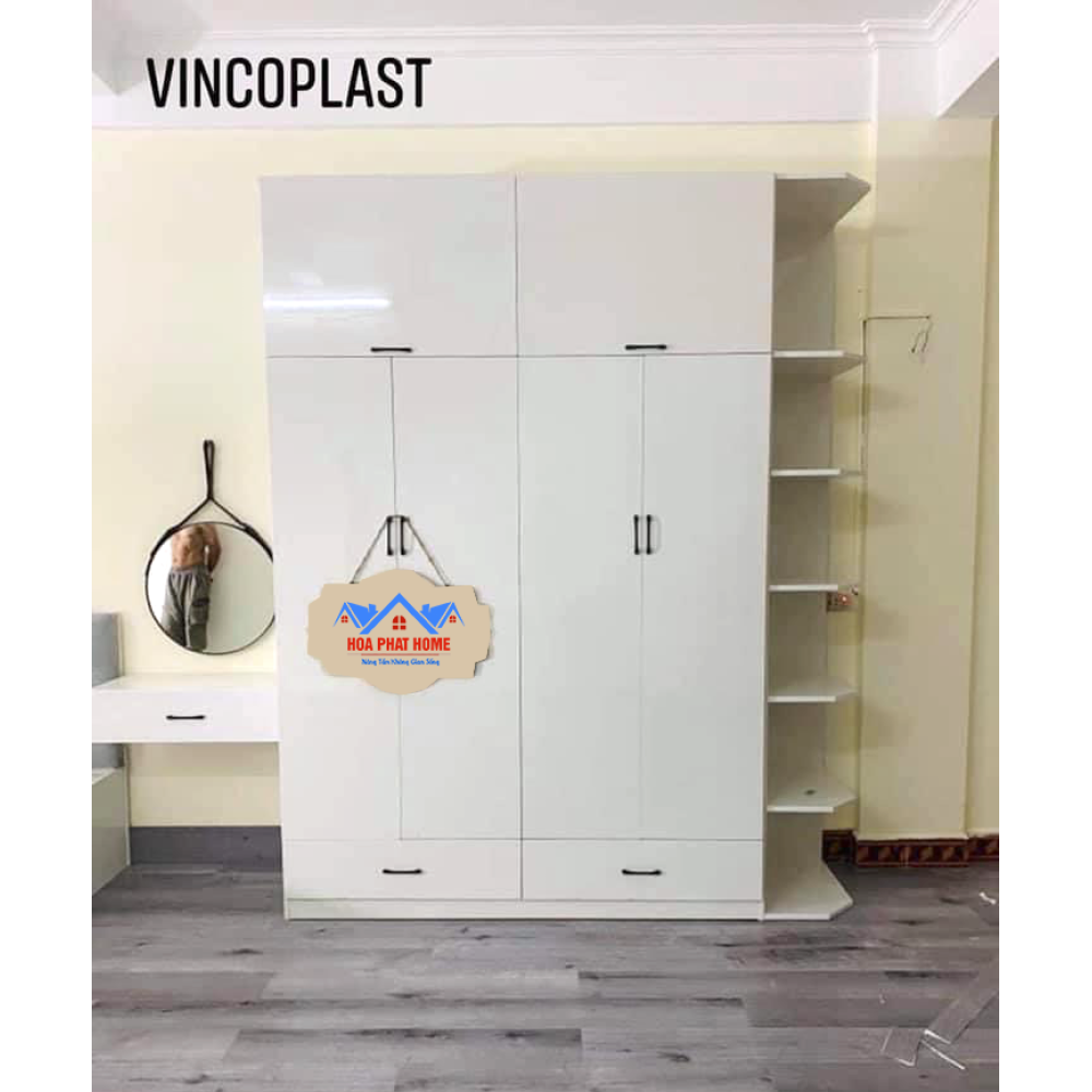 Tủ nhựa Vinco Plastic 4 Cánh Trắng