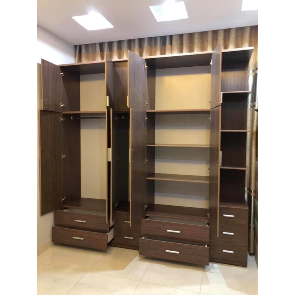 Tủ nhựa Đài Loan 6 Cánh - Màu Gỗ 