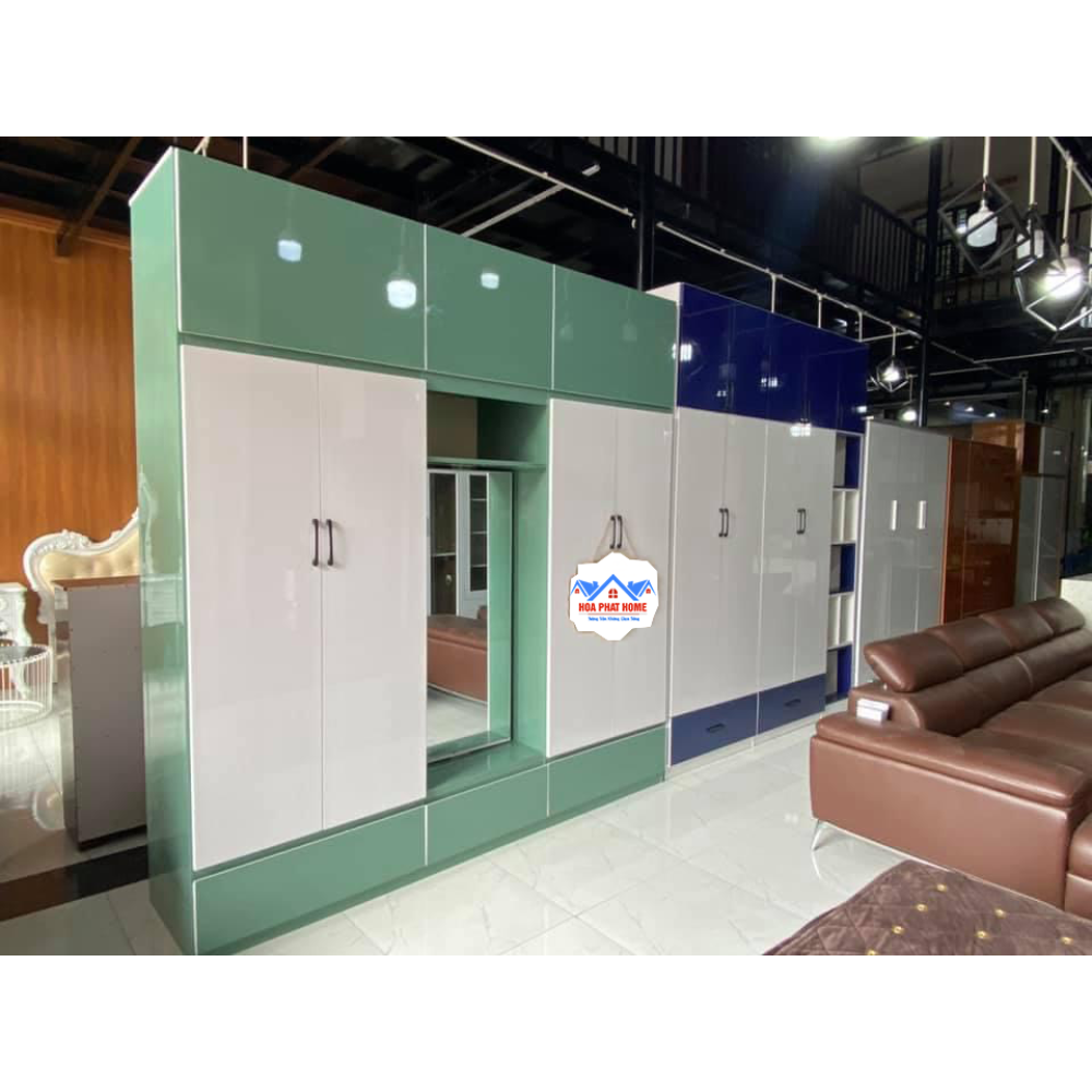 Tủ nhựa 6 cánh Vinco Plastic Xanh 