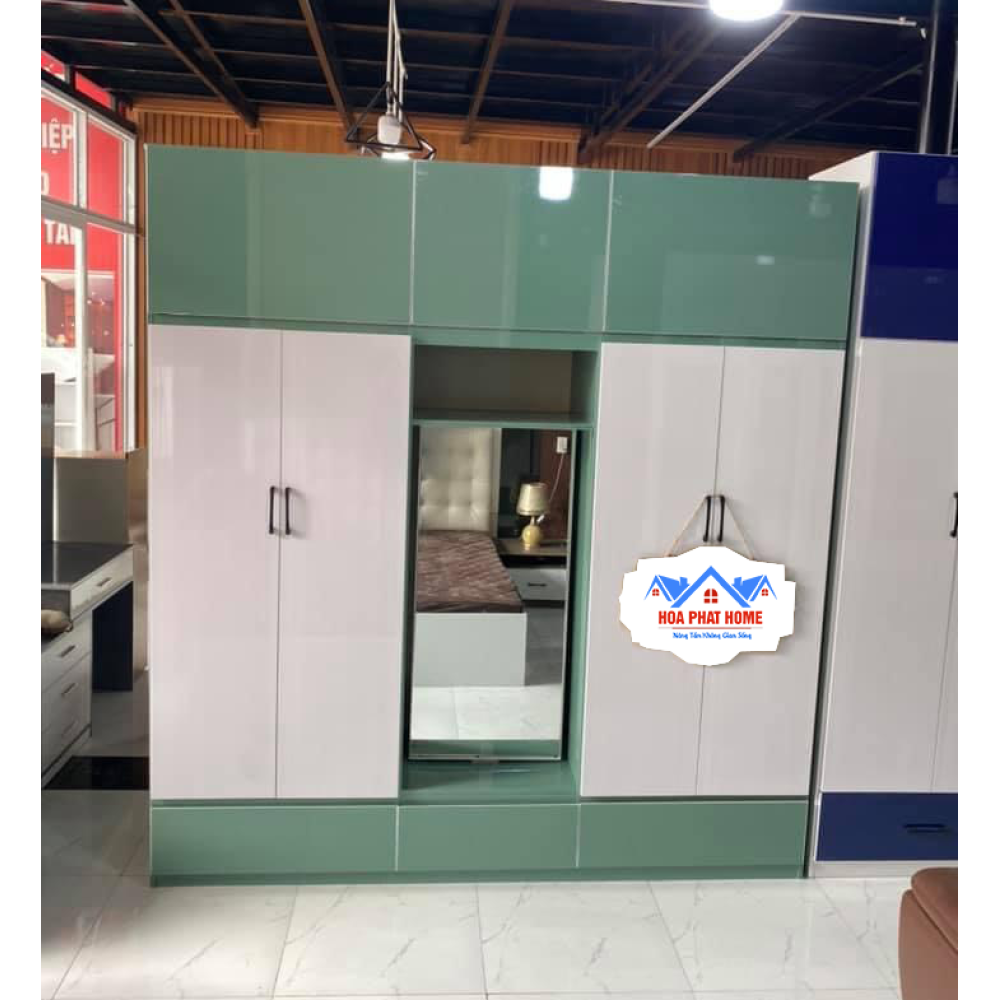 Tủ nhựa 6 cánh Vinco Plastic Xanh 