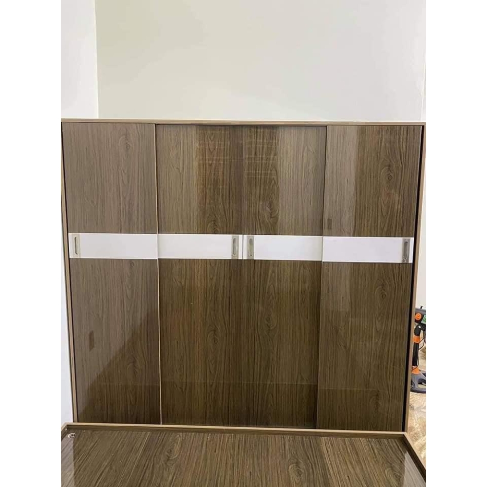 Tủ nhựa Vinco Plastic Cửa Trượt Màu Gỗ