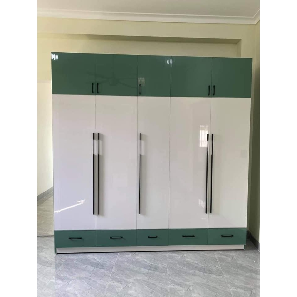 Tủ nhựa Vinco Plastic 5 Cánh Trắng Xanh Nhạt