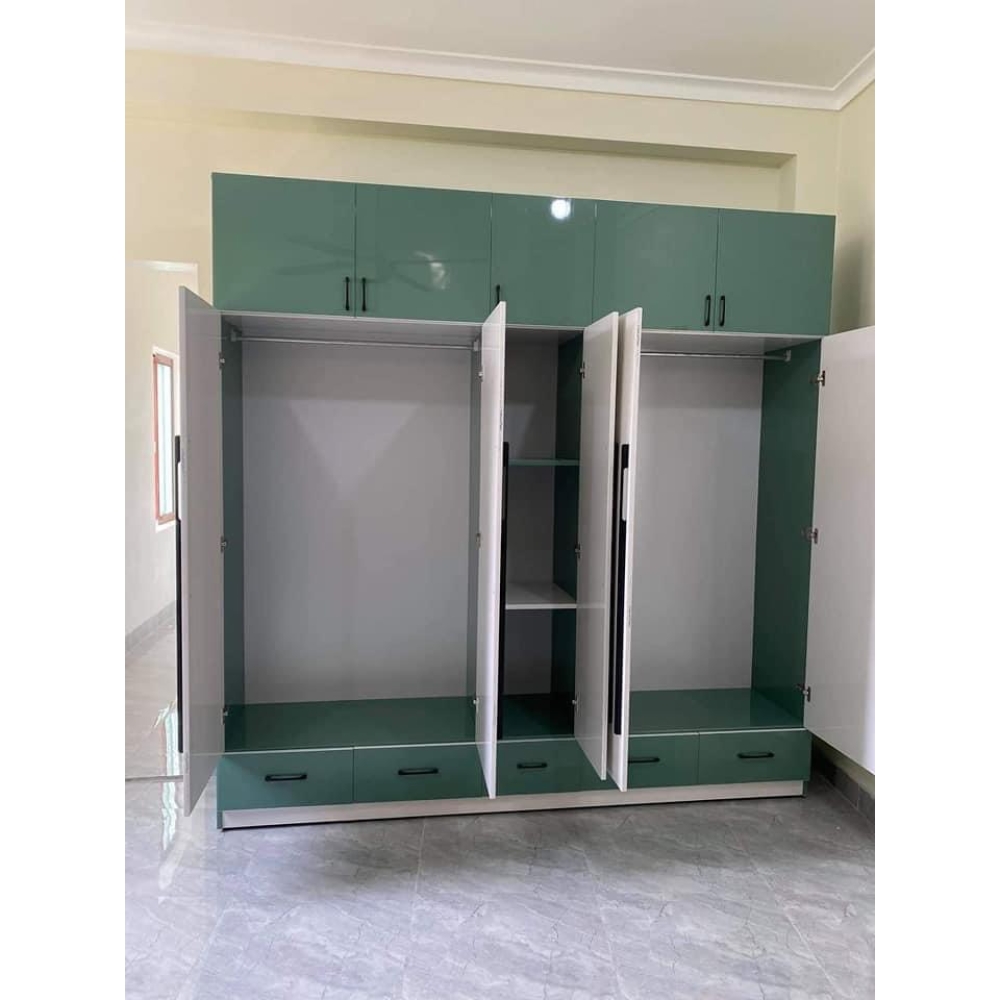 Tủ nhựa Vinco Plastic 5 Cánh Trắng Xanh Nhạt